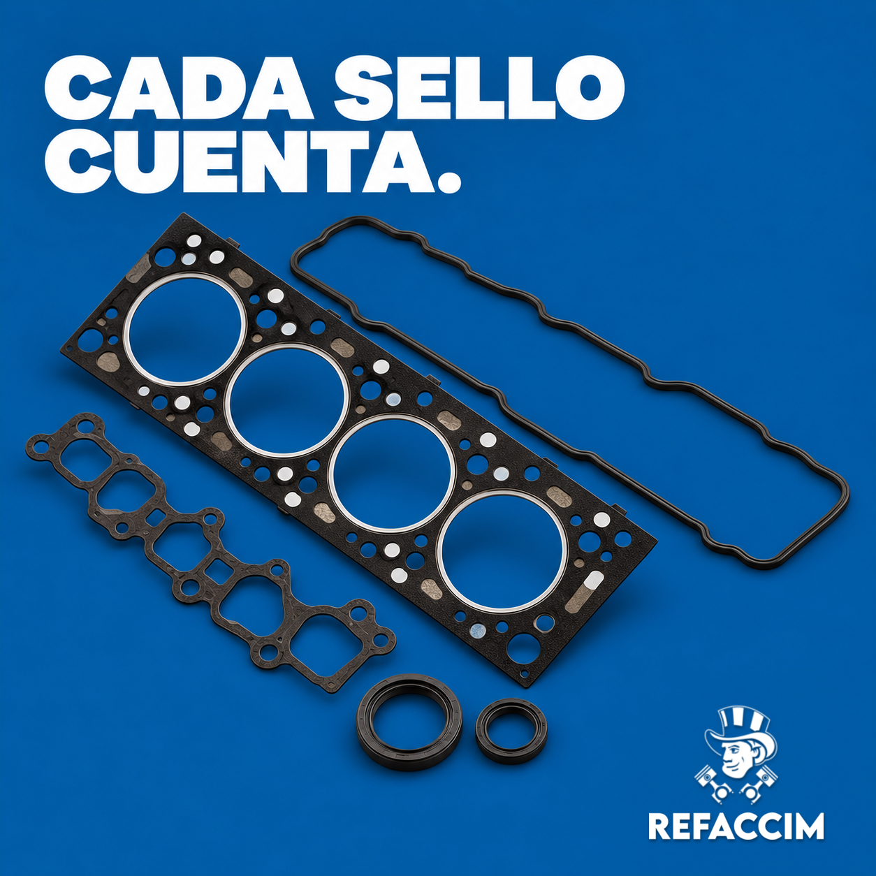 Cada sello cuenta: juego de empaques para motor REFACCIM